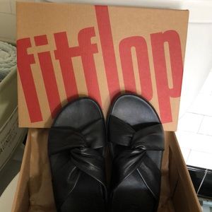 Fitflop Twiss slide black leather